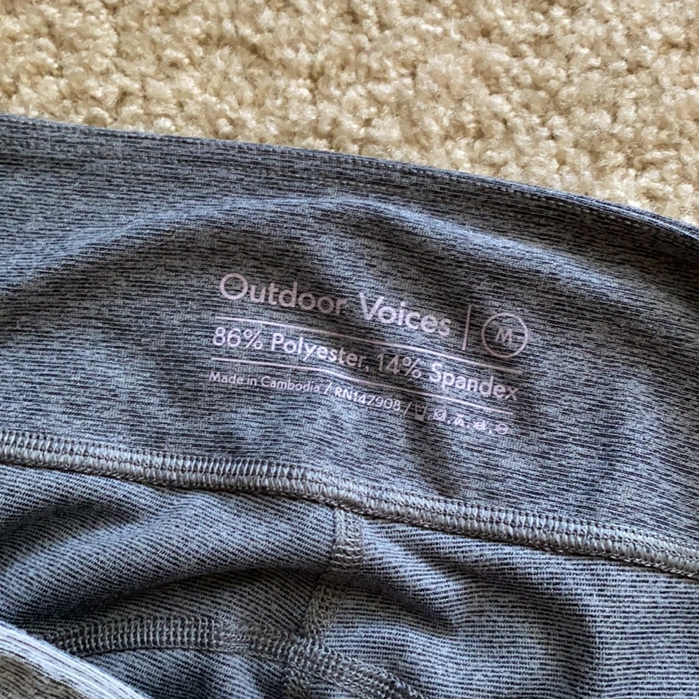 Outdoor Voices Gray Tri-Toned Leggings Sz M - Picture 4 of 10